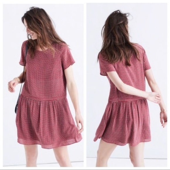Madewell Dresses & Skirts - 🔽 MADEWELL Ascot Tile Drop Waist Silk Dress A8-30